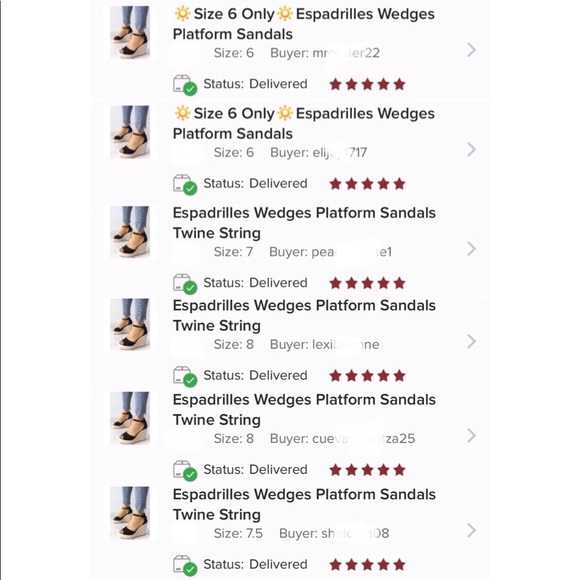 Espadrilles Wedges Platform Sandals - Picture 7 of 8